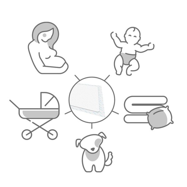BabyOno underpads 40x60cm 10 pcs + 2 free - BabyOno