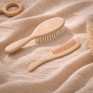 BabyOno kamm ja juuksehari, beige - BabyOno