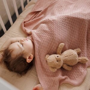 BabyOno kootud bambustekk 75x100cm, Pink - BabyOno