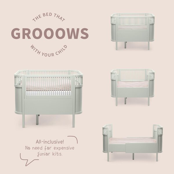 Sebra baby-Jr. bed Bed, Baby & Jr., Mist Green - Sebra