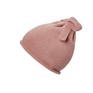 Elodie Details Furry Knit Beanie Rosy Bow - Elodie Details