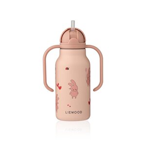 Liewood joogipudel kõrrega 250ml, Wild child/Rosey - Liewood