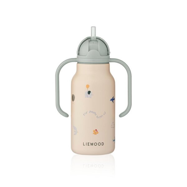 Liewood joogipudel kõrrega 250ml, Flying/Sandy - Liewood