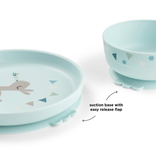 Done by Deer Foodie dinner set with suction, Celebration Blue - Done by Deer