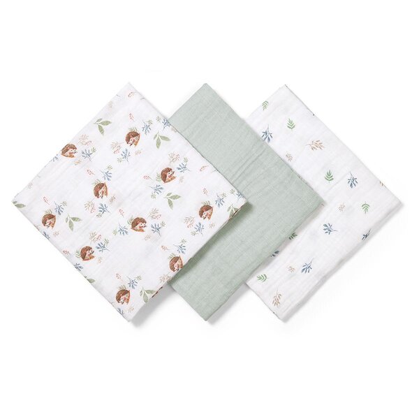 BabyOno musliinist mähkimislinad 3tk, Siil - BabyOno