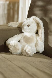 Teddykompaniet 1554-Teddy Cream Bunny, mini 24cm white - Teddykompaniet