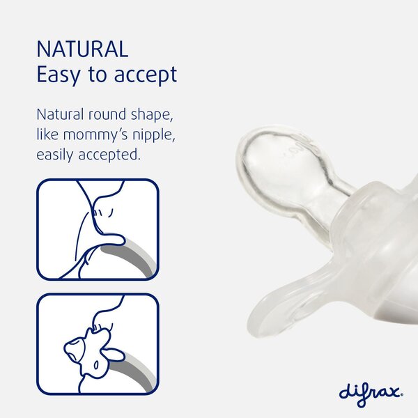 Difrax 127 Glow - 6+ months natural night soother with ring - Difrax
